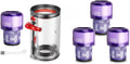 4 Pack V11 V15 Vacuum Filters & 1 Pack Dust Bin Canister Replacement Parts for Dyson V15 V11 SV14 SV15 SV22 Vacuum Cleaner, for Dyson Vacuum Attachments No. 970050-01 & 965443-01 & 970013-02