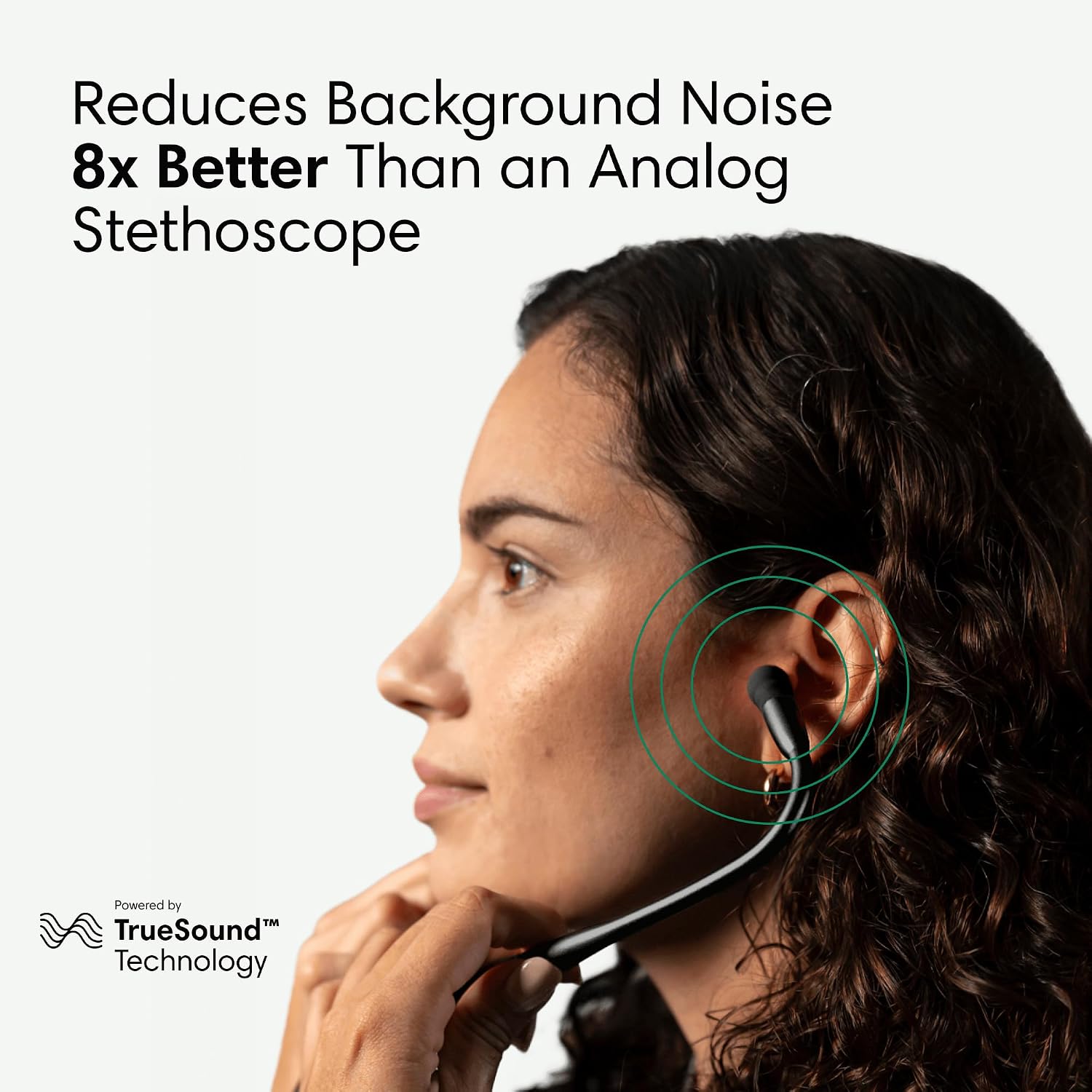 CORE 500™ Digital Stethoscope — 40x Amplification, Active Noise Cancellation, 3-Lead ECG, FDA-Cleared AI with +, Full-Color Display, Reimbursement Eligible — Silver, COR503-SLV